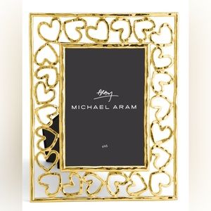BRAND NEW in box- Michael Aram Gold Hearts Photo Frame